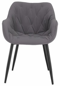 Fotoliu de design, material textil gri, FEDRIS