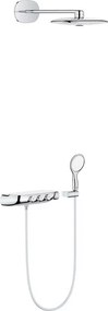 Sistem de dus cu termostat Grohe Rainshower Smartcontrol 360 Duo suprafata de pulverizare cromata