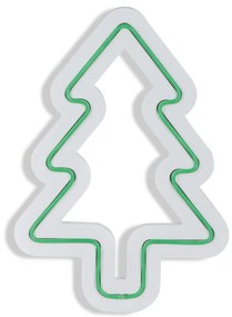 Decoratiune luminoasa LED de perete Christmas Pine Verde 21x30x2 cm