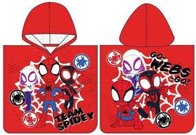 Omul Păianjen Team Spidey poncho prosop de plajă 50x115 cm