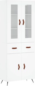 vidaXL Dulap înalt, alb, 69,5x34x180 cm, lemn compozit
