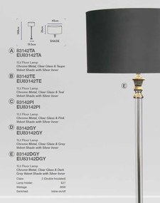 Lampadar/Lampa de podea design lux elegant Belle crom/gri
