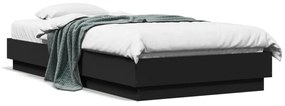 839631 vidaXL Cadru de pat, negru, 90x190 cm, lemn prelucrat