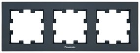 Rama tripla orizontala, IP20, Night, Panasonic Karre Plus 55 Soft Touch