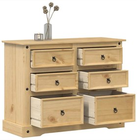 vidaXL Dulap cu sertare „Corona”, 112x48x91 cm, lemn masiv de pin