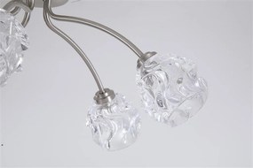 Lustra aplicata 5 becuri metal nickel satinat Astral