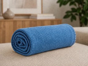 Patura fleece STRIA, albastra deschis Dimensiune: 150 x 200 cm