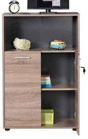 Biblioteca Adore New York, 2 usi cu cheie, 3 rafturi, 72 x 110 x 34 cm
