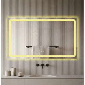 Oglindă Baie LED și Dezaburire Elit's Premium cu Senzor Touch, Lumina Rece, Caldă și Neutră, 120x70cm