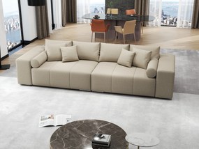 Canapea extensibilă dumonde cu ladă de depozitare si sezut confortabil din spuma high-density, Marbela Enjoy Camel XXL 295x100 cm