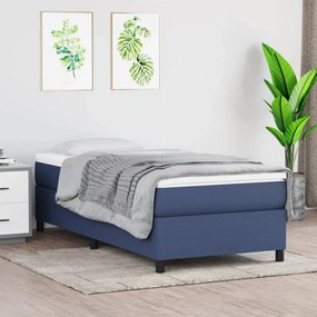 3120836 vidaXL Cadru de pat, albastru, 90 x 200 cm, material textil
