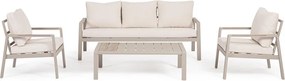 Set mobilier de grădină bej din aluminiu pentru 5 persoane Elna – Bizzotto