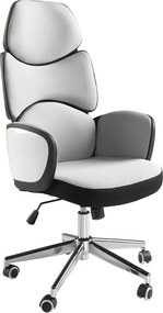 Scaun de birou pivotant design modern Gris-White