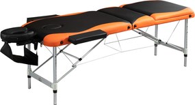 Masa pentru Masaj HOMCOM, 214x60 cm, Negru și Portocaliu, Design Ergonomic, Ușor de Transportat, Ideală pentru Saloni și Acasă | Aosom România