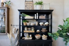 Tavă din sticlă termorezistentă pentru cuptor cu suport din răchită, 34.5×21 cm