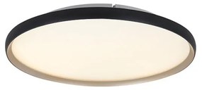 Plafoniera LED CCT, diametru 40cm, Negru-Auriu, ZB-25186