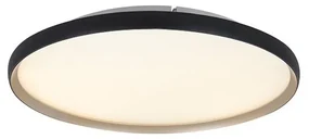 Plafoniera LED CCT, diametru 40cm, Negru-Auriu, ZB-25186