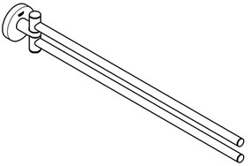 GROHE 41183DC0 - Suport pentru prosoape QUICKFIX START, 439 mm, oțel inoxidabil