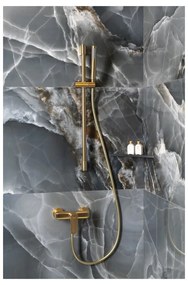 Baterie aurie pentru duș cu montare pe perete (1 ieșire) Spy – Sapho