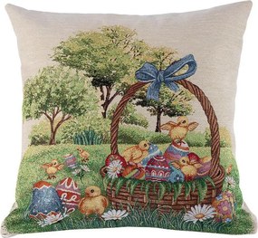 decoDoma Față de pernuță tip goblen PUI DE Găină 45 x 45 cm