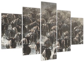 Tablou - Turmă de antilope sălbatice (150x105 cm)