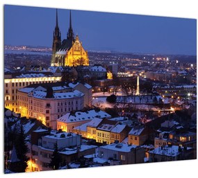 Tablou pe sticlă - Catedrala Sf. Peter și Paul, Brno, Republica Cehă (70x50 cm)