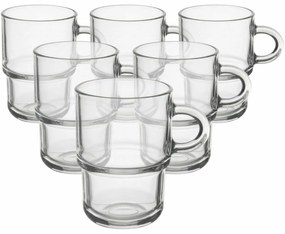 Orion Set de căni din sticlă Cozy 6 buc., 0,35 ml