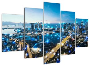 Tablou - Rețeaua orașului (150x105 cm)