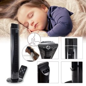 Ventilator turn First Austria FA-5560-2, 60W, 3 viteze, Oscilatie, Ionizare, Negru