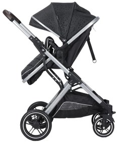 Carucior nou nascuti 3 in 1 NOVOKIDS™ H3100 series, Cu geanta bebe, Cadru Aluminiu, Amortizoare, Roti din cauciuc plin AVE, Landou, Scoica auto,