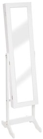 Atmosphera - Oglindă de podea KRISTIN cu cutie pentru bijuterii, 146,8x37 cm, albă