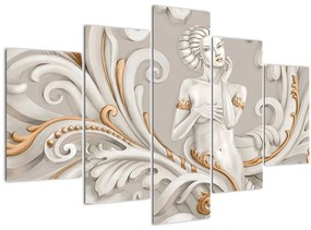 Tablou - Imagine a zeiței într-un fundal ornamental (150x105 cm)