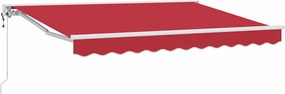 vidaXL Cadru de copertină Roșu 350 x 200 cm Poliester cu Acoperire PU