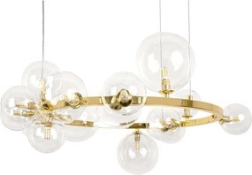 Lustra moderna cu 15 de surse de lumina LINEA R85 auriu