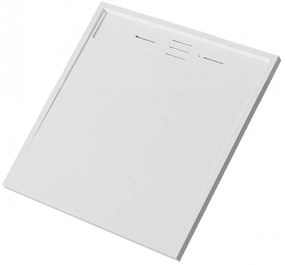 Cadita Baie Din SMC , 100x80 cm, cu Sifon, Alb LS