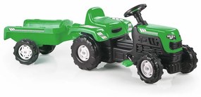 Tractor cu pedale,transmisie cu lant,remorca si volan Verde