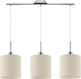 Eglo - Lustră LED TUNJA suspendată pe cablu, 3xE27/60W/230V, crem