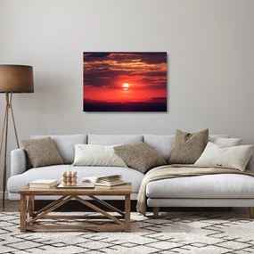 Tablou pe sticlă cu soarele colorat (70x50 cm)