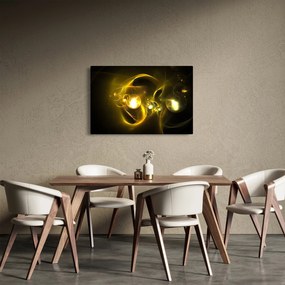 Tabloul abstract cu bile galbene (90x60 cm)