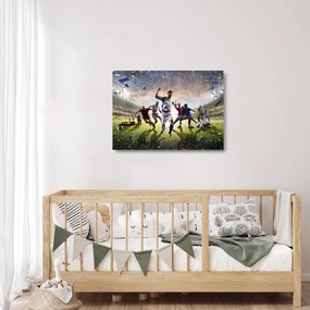 Tablou pe sticlă - Fotbal (70x50 cm)