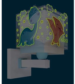 Lampă de perete pentru copii Dalber 63459 - BABY DINOS, 1x E27/15W/230V, multicoloră