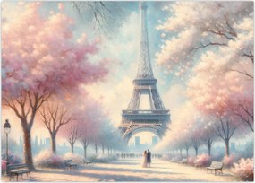 Tablou pe sticlă – Primăvară la Paris (70x50 cm)