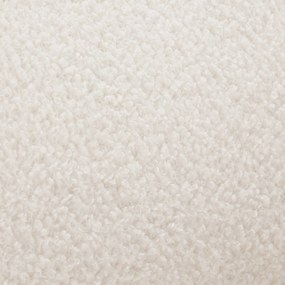 Scaun de prânz cu brațe, țesătură Sherpa, pernă de șezut groasă, spătar ergonomic, 52.5×48×83.7 cm, Bej
