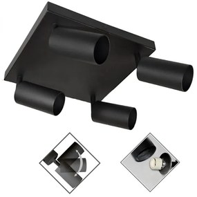 Lampă spot FARGO 4xGU10/30W/230V negru