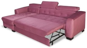 Coltar extensibil Karma Stanga, 5 Locuri, Mov, 291 x 177 x 86 Cm