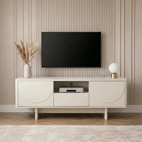Comoda TV cu blat ceramic SAVOY 150cm alb