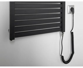 Radiator portprosop electric pentru baie Aqualine TONDI-E 500W/230V 133 cm negru mat