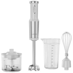 Blender, tocător și mixer 3in1 AENO AHB0004W, 1200W, 0,5 l, 18 trepte, Turbo, motor DC, alb/inox