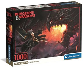 Dungeons &amp; Dragons Dark Elf Puzzle Compact 1000 piese Clementoni