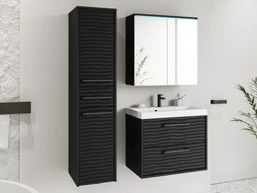 Mobilier baie Tameko I (Negru grafit + Negru) (cu iluminat LED albastru). 1104046